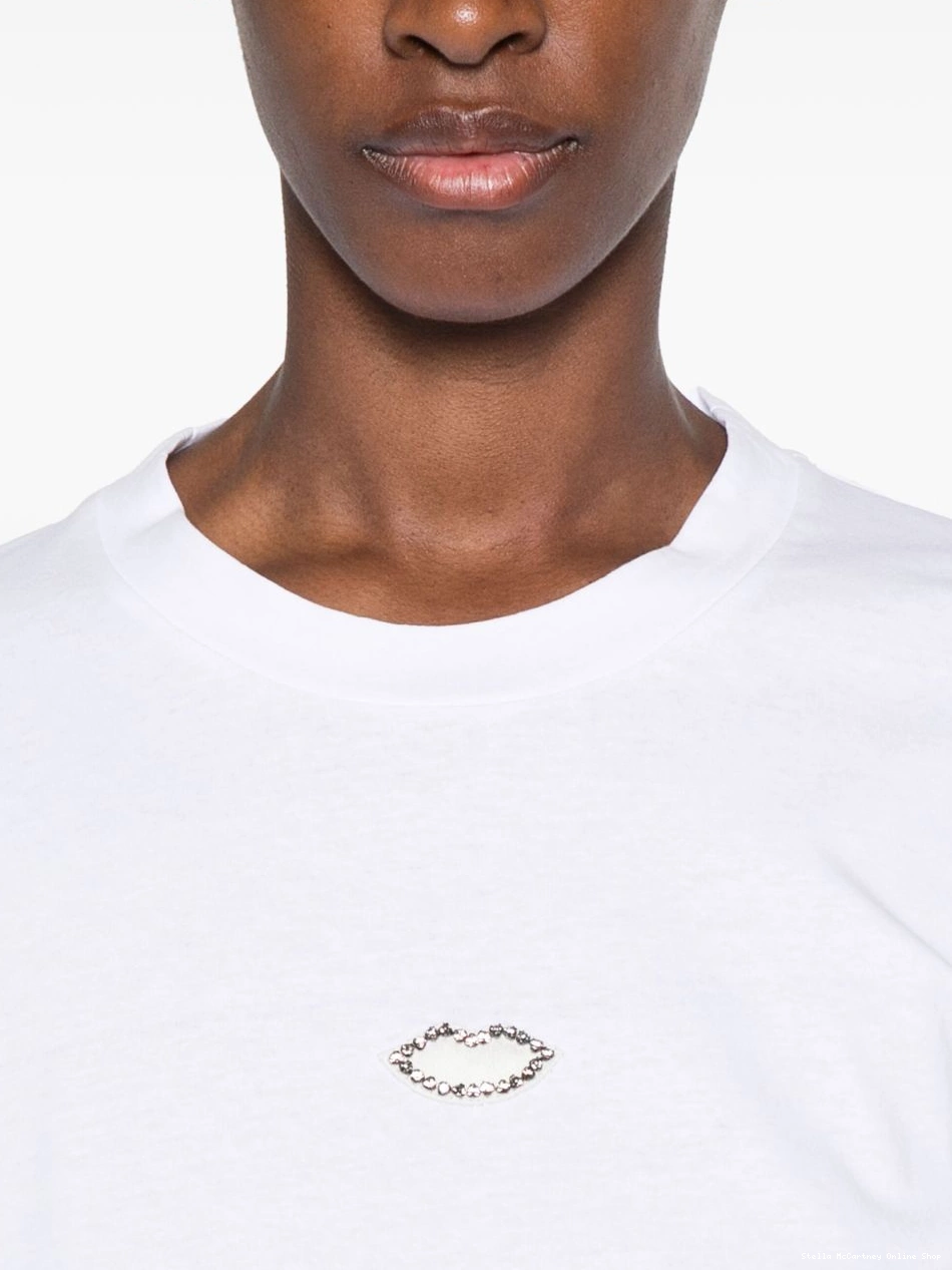 Cheap Stella lips Women T-shirt McCartney crystal 0424